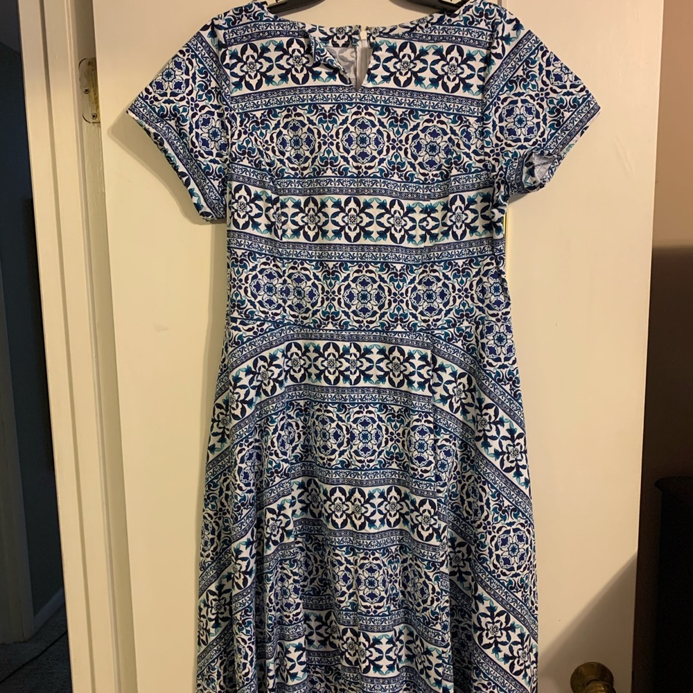 EShakti fit and flare dress with pockets. Custom.